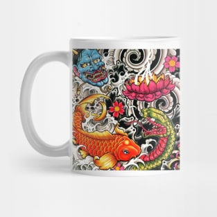 yakuza fish and snake Mug